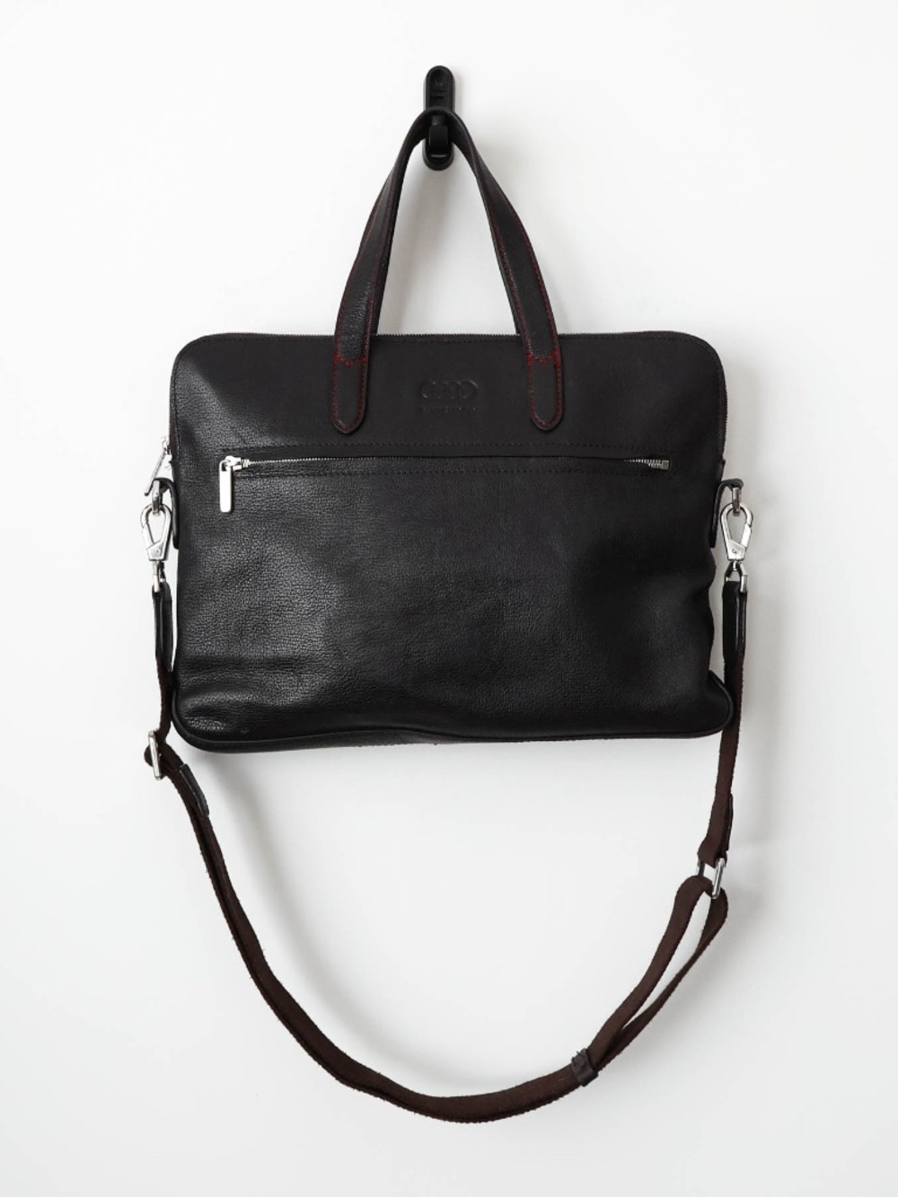 Super Rare Suitsupply x Audi Leather Computer Tech Bag Briefcase
